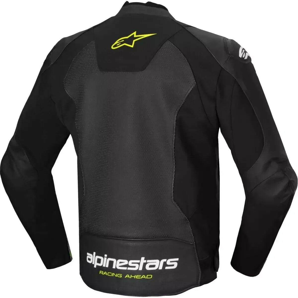 Alpinestars Faster V3 Airflow Leather Jacketblack/white/neon yellow Motorradjacken