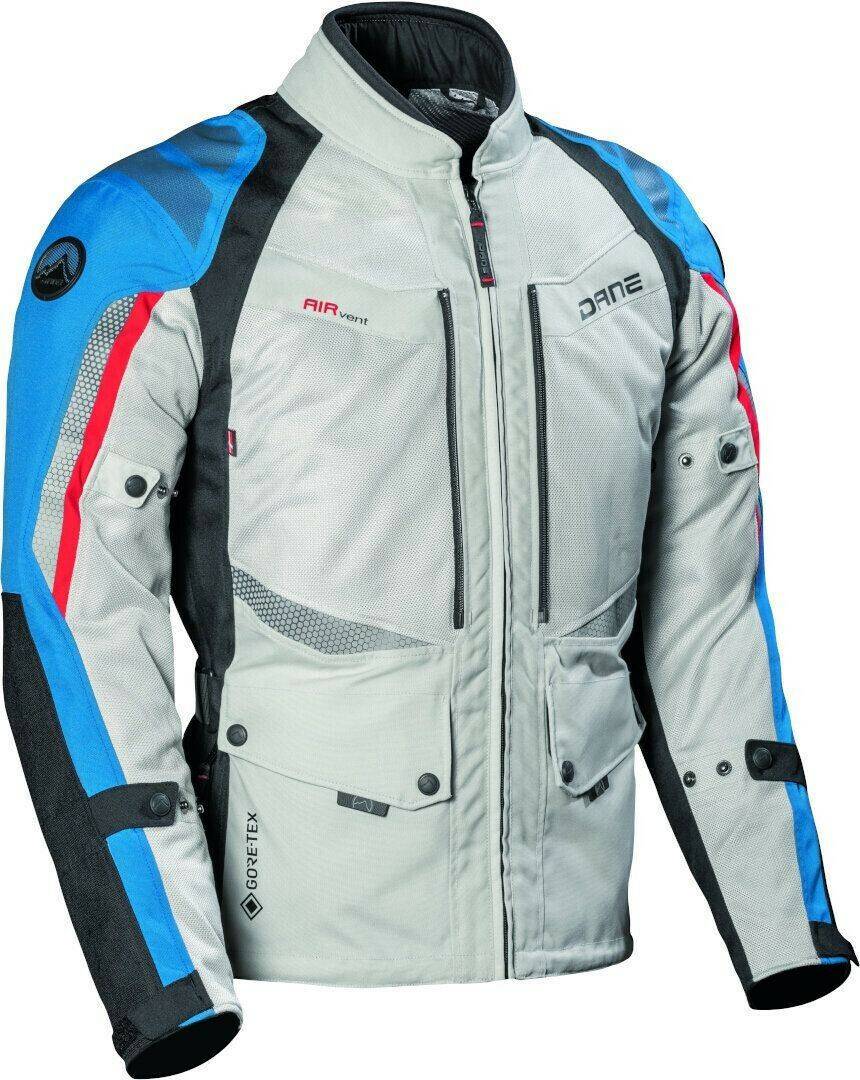 Motorradjacken Dane Drakar wasserdichte Jacke grau/blau