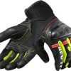 REV'IT! Metricblack/yellow Motorradhandschuhe